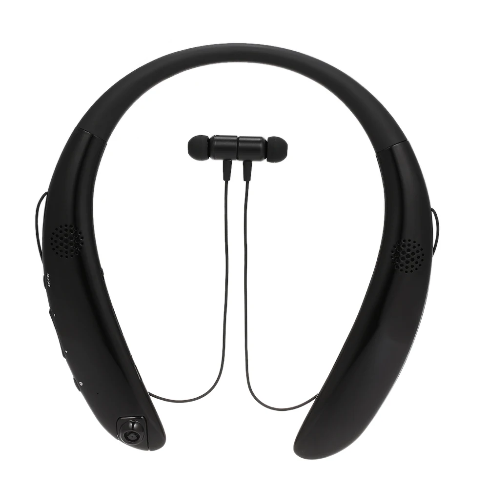 Беспроводные Bluetooth наушники V9 с шейным ободом подключаемые микрофоном|Наушники и