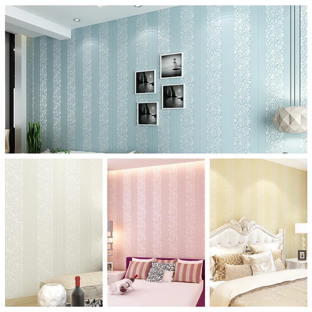 Online kopen wholesale roze streep behang uit china roze streep ...