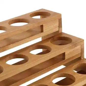 

Bamboo 18 Holes Essential Oil Display Wooden Stand Rack Perfume Nail Polish Storage Tray Aromatherapy Organizer