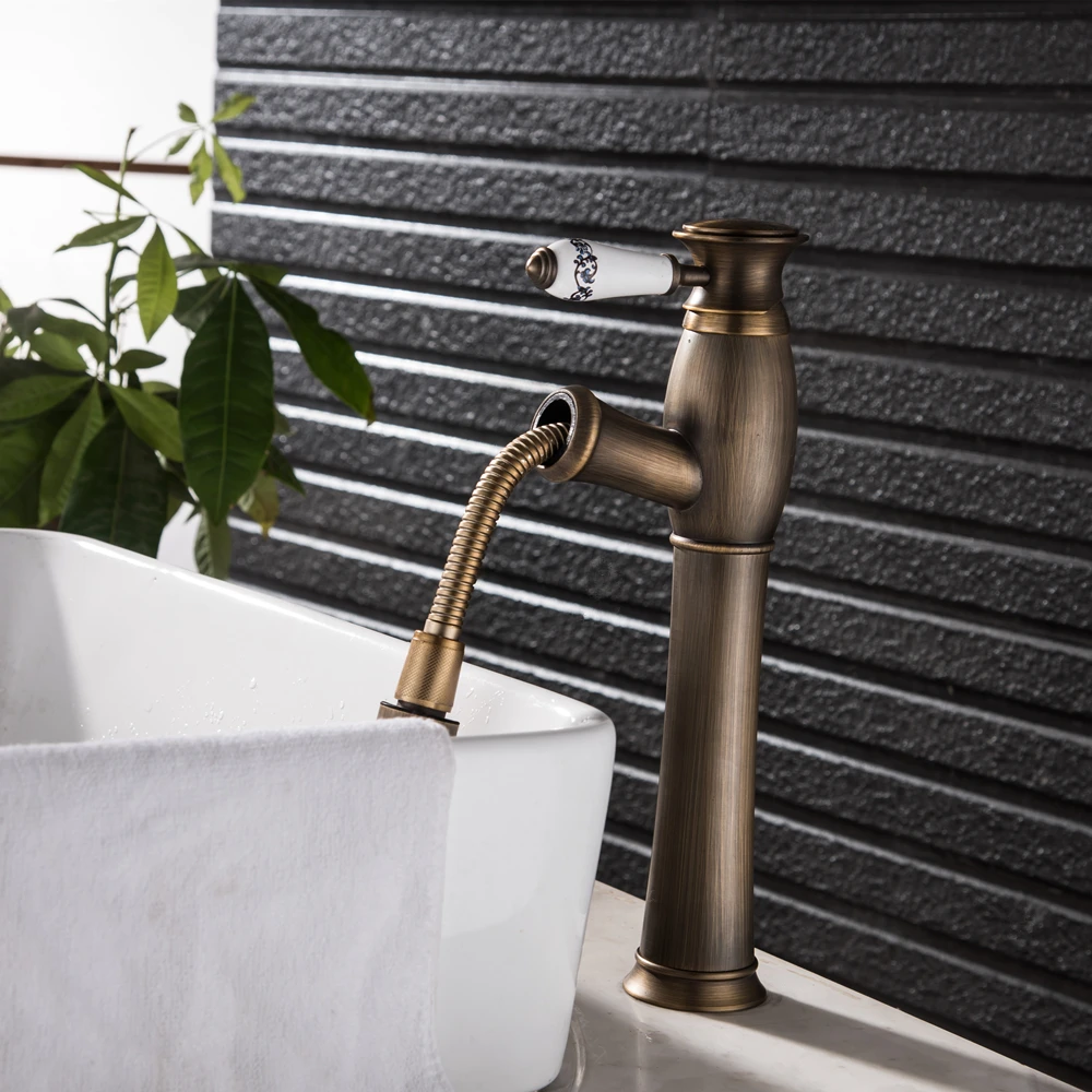 Basin Faucet Single Handle Pull Out Kitchen Tap Single Hole Handle Swivel 360 Degree Water Mixer Tap Mixer Tap Torneiras Mci4
