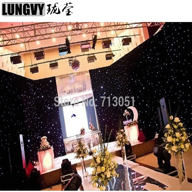 

Free Shipping 2pcs/lot 3M*5M White LEDs SUPERNOVA Starcloth Star Cloth Curtain White LEDs, DJ, Disco