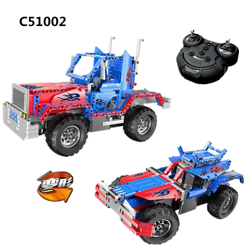 

531pcs 2 In 1 Technic City Building Blocks Bricks Optimuse Prime Vehicle Figure RC Truck Car Model Toys For Children Kids Gift
