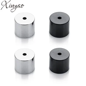 

XINYAO 2018 10pc Stainless Steel End Cap With 1.2mm Hole Necklace Clasps Connector With 6mm Inner Size for Jewelry Finding F7375