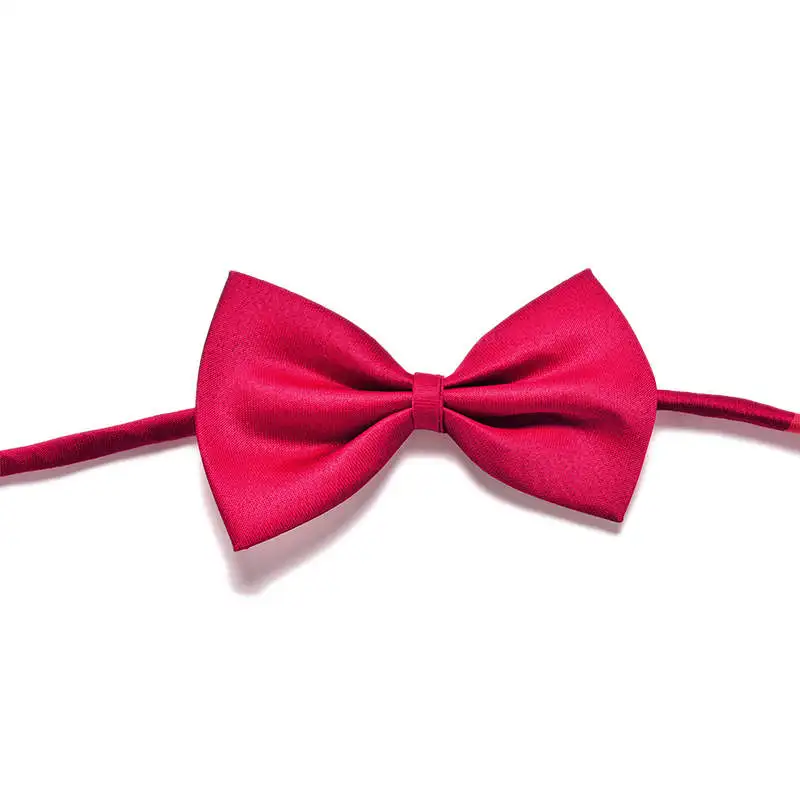 Новое поступление, Детские регулируемые аксессуары, милый детский галстук-бабочка для мальчиков, Одноцветный с бантом для свадьбы, красивый ошейник для детей - Цвет: rose red