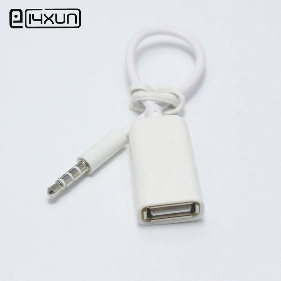 EClyxun 1 шт. USB 2,0 Тип A штекер для 3,5 мм AUX аудио кабель Зарядка для подключения картридера к телефону