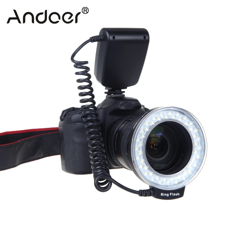 Andoer RF 550D LED Macro Ring Flash light with 8Adapter Ring For Nikon