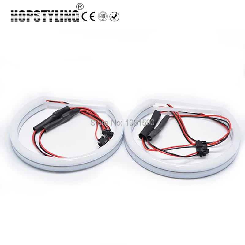 Hopstyling 1 مجموعة القطن ضوء خاتم على شكل هالة عيون الملاك ل BMW E46 غير العارض 2x131 ملليمتر 146 سيارة- تصفيف الأبيض العلوي