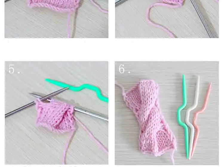 3 размера ABS пластиковый крючок для вязания спиц свитер глушитель инструменты для плетения изогнутые спицы инструмент для рукоделия