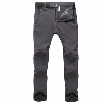 Зимние теплые походные брюки для мужчин и женщин, уличные водонепроницаемые ветрозащитные треккинговые походные брюки, брюки, утепленные флисовые лыжные брюки