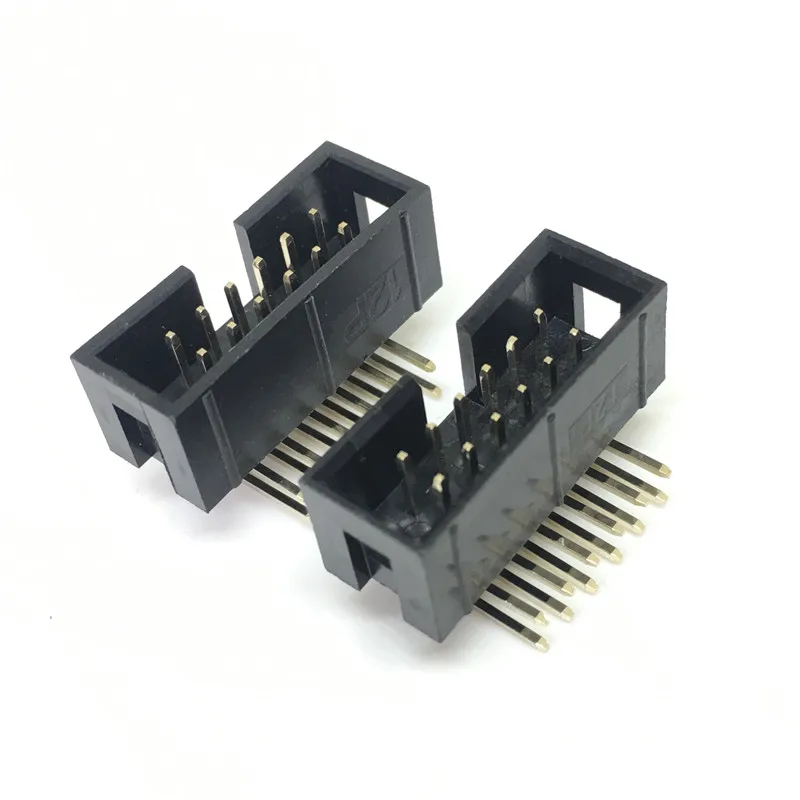 10PCS DC3 12P 2.54mm Socket Header Connector ISP Male Double spaced