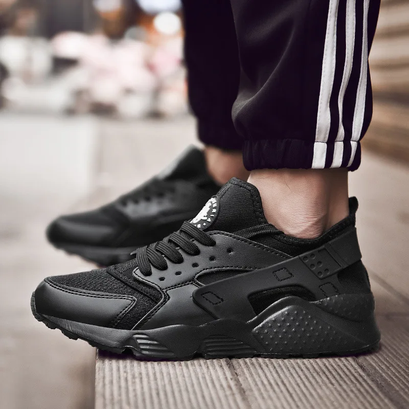 Черный Обувь; женские кроссовки; Zapatillas Deportivas Hombre; дышащая повседневная женская обувь для влюбленных; Sapato; ST325 - Цвет: Черный