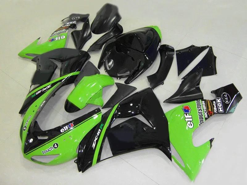 Мотоцикл обтекатель комплект для KAWASAKI Ninja ZX10R 06 07 ZX 10R 2006 2007 zx10r ABS белый глянцевый черный Обтекатели+ подарки KA12