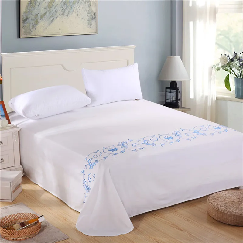 2015 New Arrival! 100 Cotton Twill Multi color Embroidered Blue