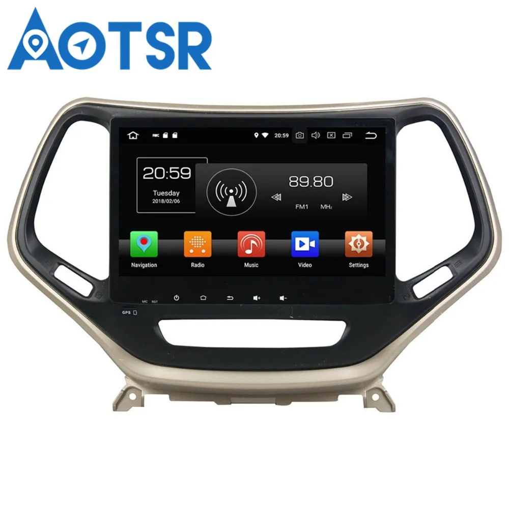 Clearance Android 8.0 4GB 32 GB Car GPS navigation Car No DVD player For JEEP Cherokee 2014-2018 multimedia radio tape recorder head unit 3