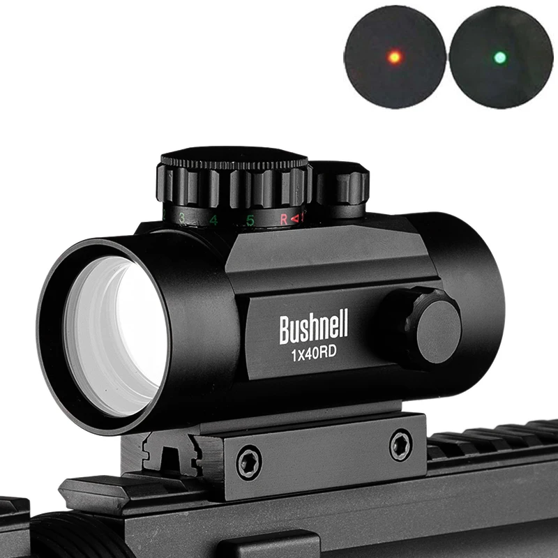 

NEW 1x40 Hunting Tactical Riflescopes Red Green Dots Holographic Optical Sight Scope Adjustable FIRE WOLF Rifle Gun Scope