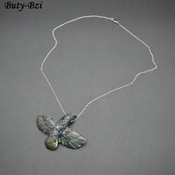 

Hand Carved Eagle Shiny Stone Hawk Pendant Linked Chains Necklace Cool Man's Jewelry