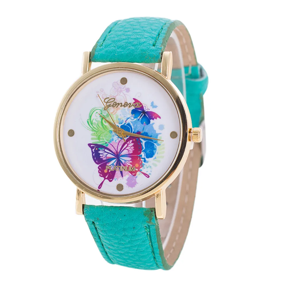 

Womens Ladies Butterfly Pattern Leather Quartz Wrist Watch  Nov21 2016  supper fun
