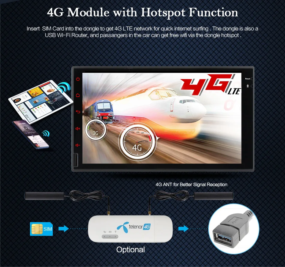 Discount HD 1024*600 Android 8.1 Head Unit On-Board Computer Double 2 din 2din Universal Car Radio Stereo Autoradio Multimedia Player GPS 13