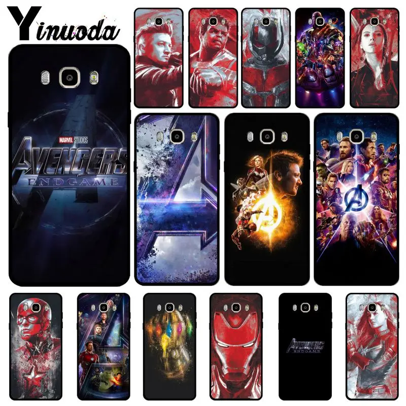 

Yinuoda Marvel avengers endgame Customized Black Soft Shell Phone Case For GALAXY s6 edge edge plus s7 edge s8 plus s9 plus