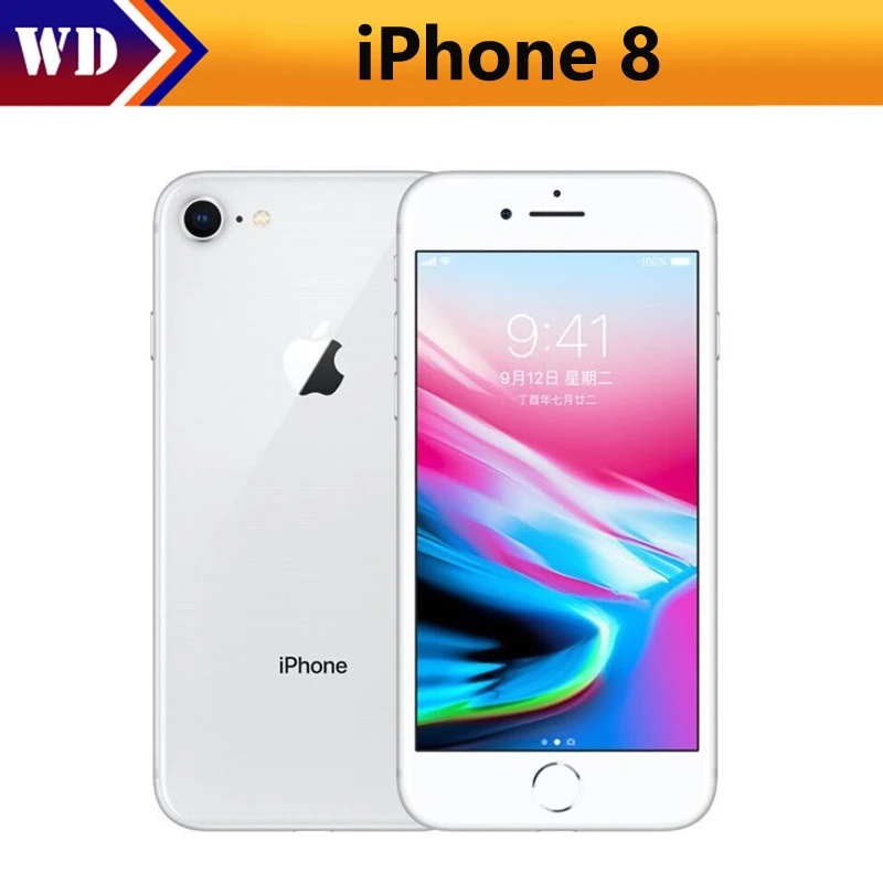 

Original Unlocked Apple iPhone 8 4G LTE Mobile Phone 12MP Camera 326ppi Touch Sreen 4.7inch Hexa-core iOS 11 iPhone8 Smartphones