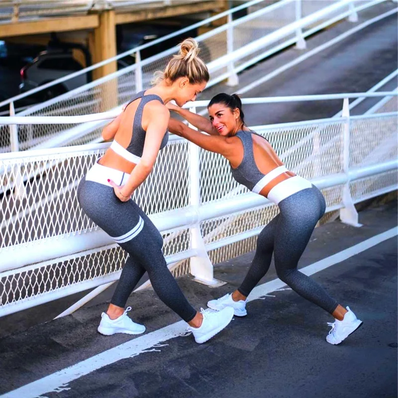 2018 Women Sexy Yoga Set Bra+Leggings Running Sportswear 2 Pieces Ladies Tracksuit Fitness Suit Workout Leggings Gym Clothing