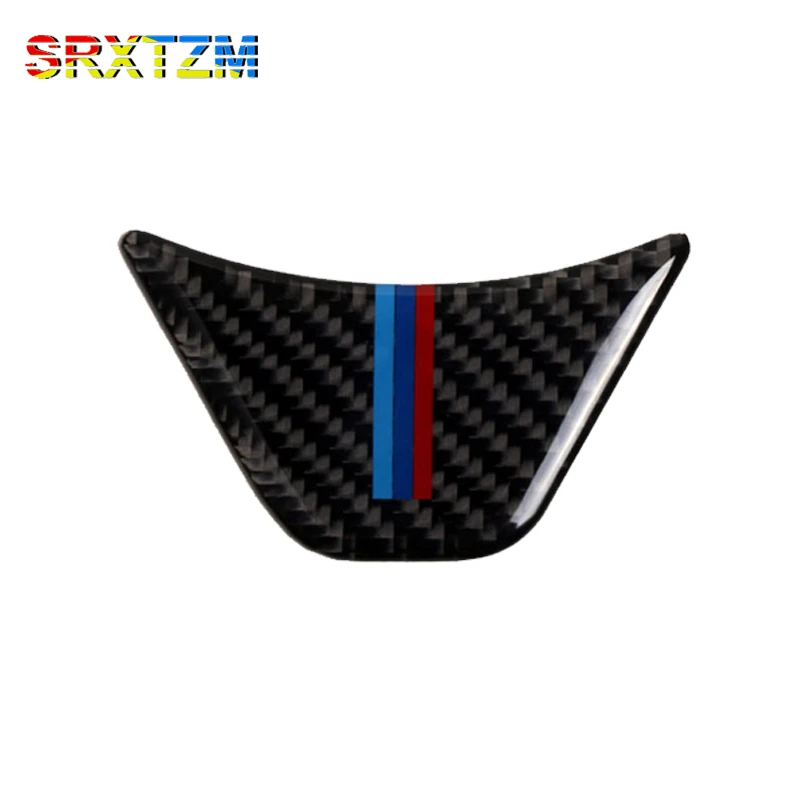 

SRXTZM Carbon Fiber Steering Wheel M Stripe Emblem Stickers For Bmw X1 E84 2016 2017 2 Gran Tourer Interior Car Styling