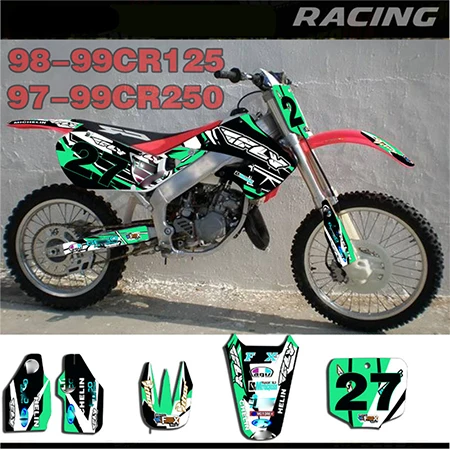 Для Honda CR 125 250 CR125 1998 1999 CR250 1997 мотоцикл заказной номер стиксы графика фоны