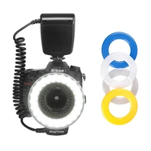 Pixel RF-550 RF550 48 шт. светодиодный Кольцевая вспышка для макросъемки с световая вспышка для цифровой зеркальной камеры Canon Nikon Panasonic Olympus DSLR камеры DV ЖК-дисплей Дисплей
