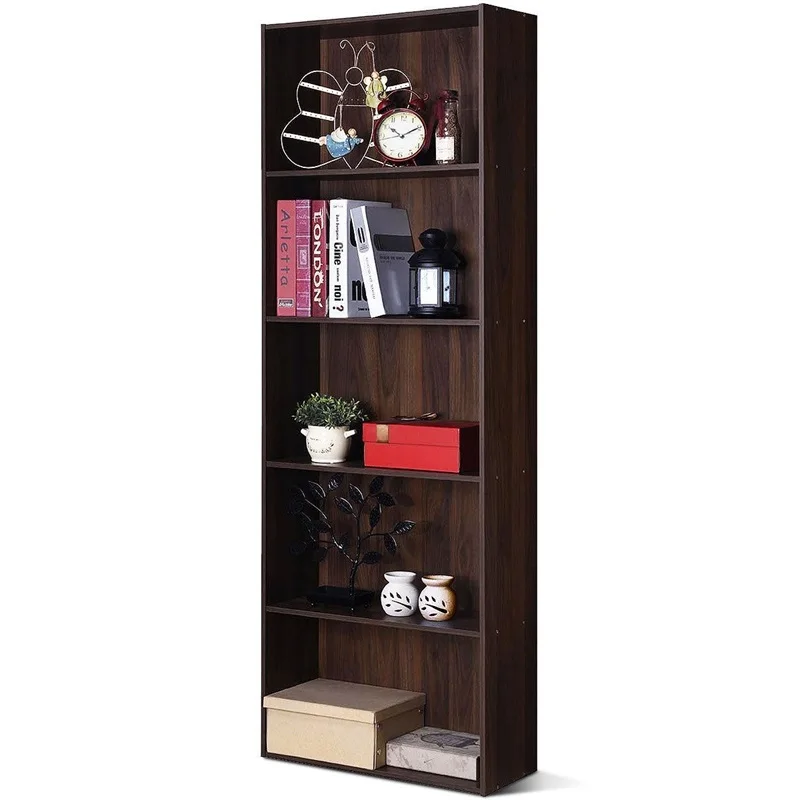 cheap 5 Shelf Bedroom Storage Bookshelf Bookcase Furniture Modern Multi Functional Display Cabinet HW60186