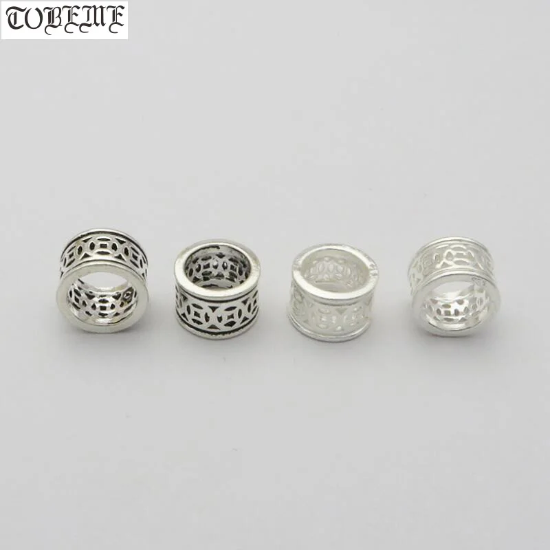 925 Sterling Silver Chinese Good Fortune Coin Bead Lucky Feng Shui Spacer Coin 