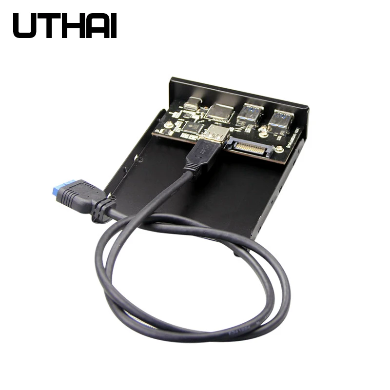 UTHAI G01 3 5 дюймов Передняя панель USB3.0 концентратор шт. SD/TF внешний кардридер 2 TYPE C 20