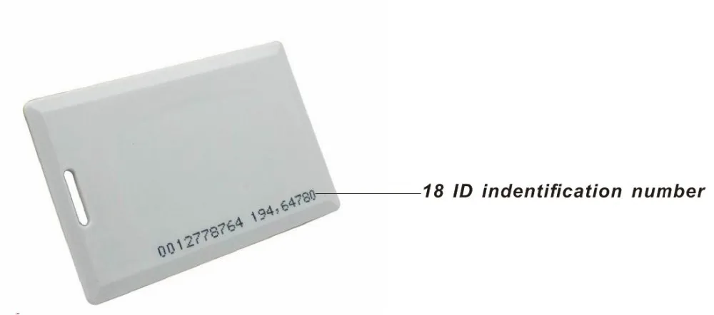Близость EM ID толстая карта с отверстием, 125 кГц RFID карта, ID карта с номером/кодом
