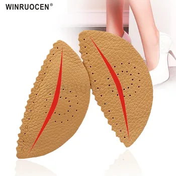 

WINRUOCEN Leather High Elastic Arch Support Orthotic Insoles Flat Foot Pain Relief High Heel insole Inserts Massage Insoles Pad