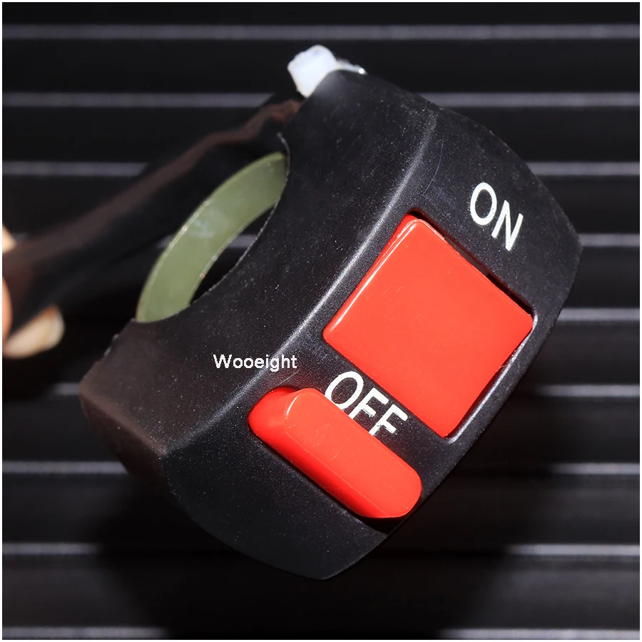 Wooeight 2 Wires Motorcycle Switch Handlebar Head Fog Light Switch ON-OFF Button 12VDC For Motorbike Scooter ATV Dirt Bike KTM (4)