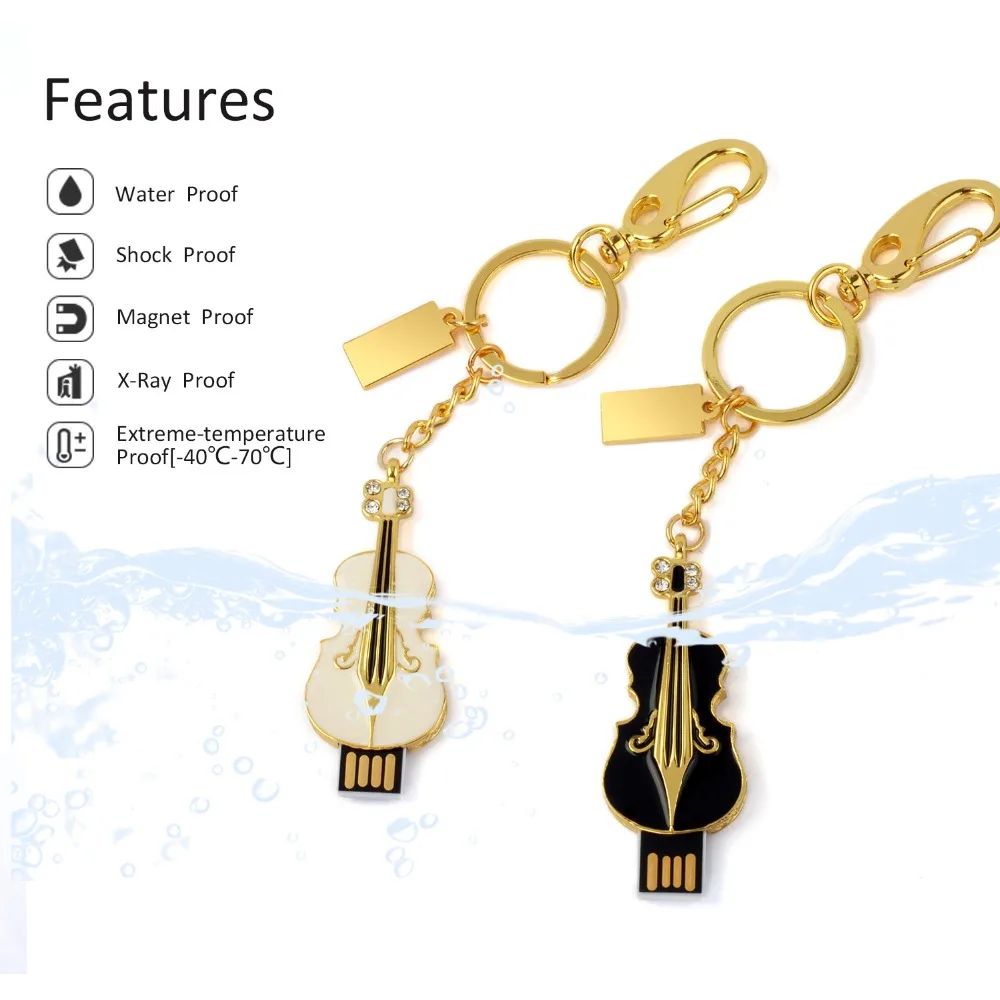 USB флеш накопитель для скрипки металлический высокого качества 64 ГБ 32 16 8 4 Гб