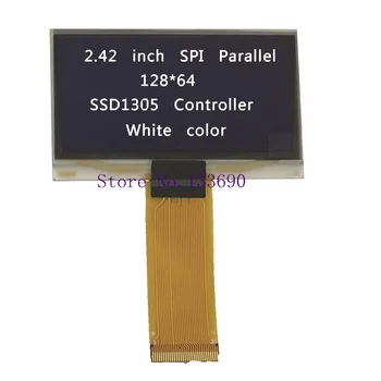 

2.42 inch White color 128x64 OLED display module OLED module 8bit-6800/8080 4-SPI SPI I2C IIC Interface 31PIN driver ssd1305