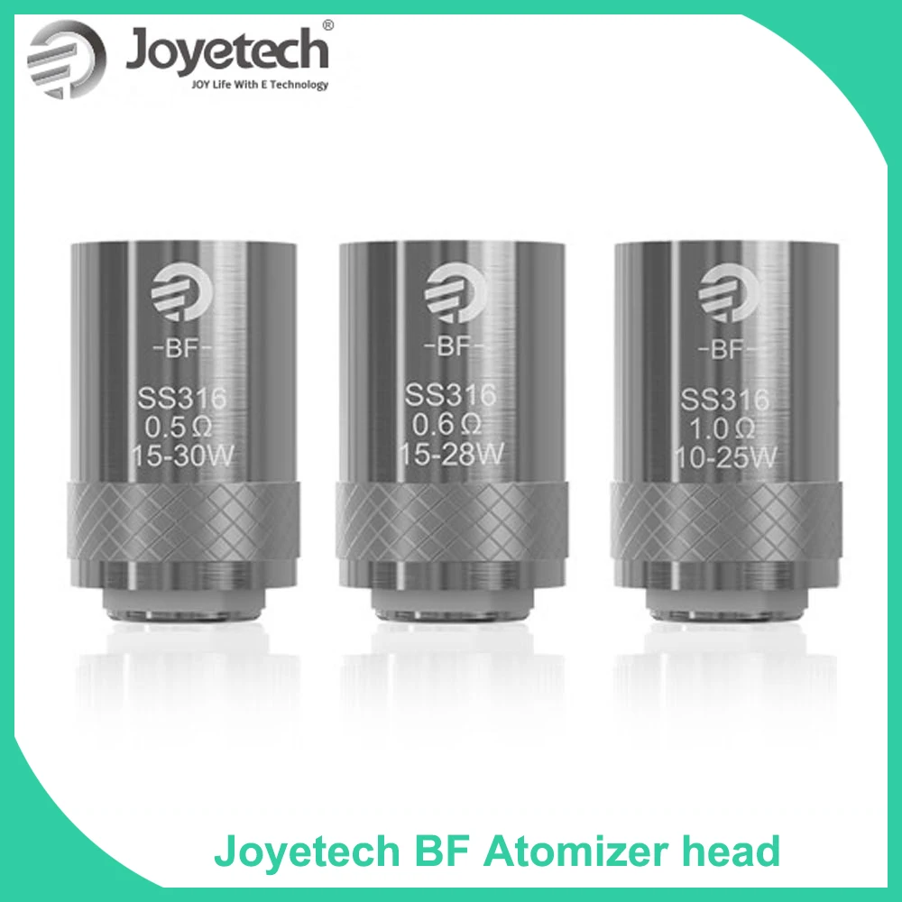 

10/15PCS Original Joyetech BF SS316 Head 0.5/0.6/1.0ohm for cubis / ego aio Electronic Cigarette Coil Bundle Sale