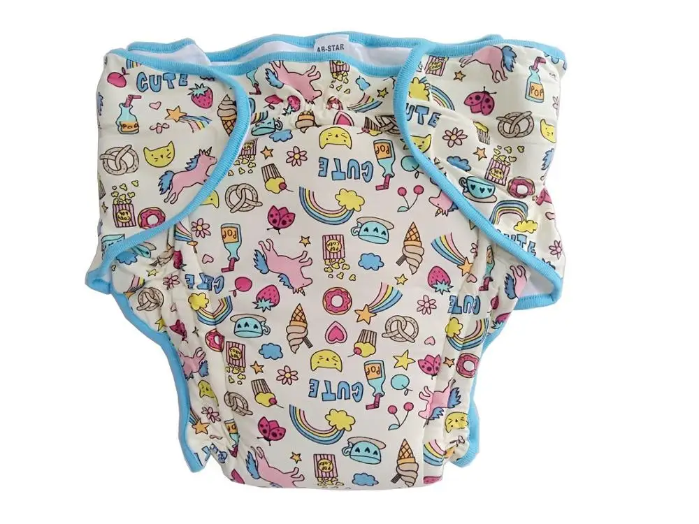 

Adult Printed ice cream cloth pant with velcro/Adultbrief with padding inside/ABDL trainning pant/washable adult trainning pant