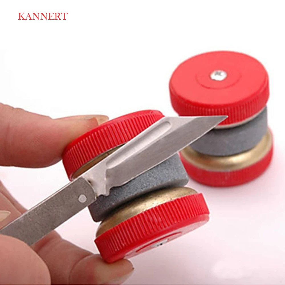 KANNERT 1PCS Mini Kitchen Knife Sharpener Stone Abrader Two Grinding