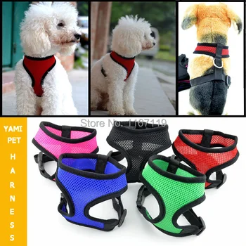 

Wholesale 100 pcs/Lot Free shipping!!!! 5 Colors 5 Sizes Available High Quality Mesh Dog Harness,Puppy Comfort Harness!!!