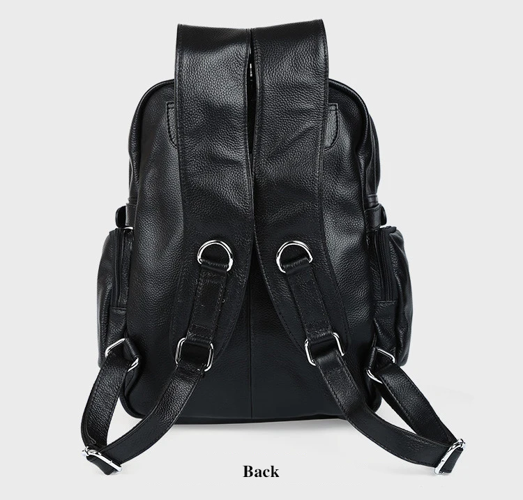 TIANHOO рюкзак из натуральной мягкой кожи, Черная мужская сумка с рисунком личи для путешествий, 13 дюймов, сумки для ноутбука, походные сумки для ipad Air