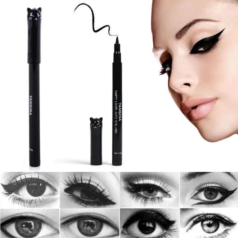 

1 Pc Cat Style NEW Black Waterproof Eyeliner Liquid Eye Liner Pen Pencil Makeup Cosmetic Tool Beauty Wholesale