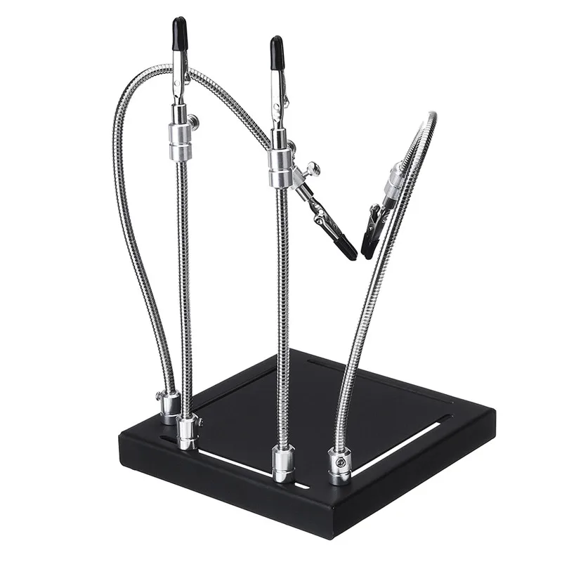 

Upgraded Version Universal YP-001 Metal Base 4 Flexible Arms Soldering Station PCB Fixture Helping Hands Four Hand
