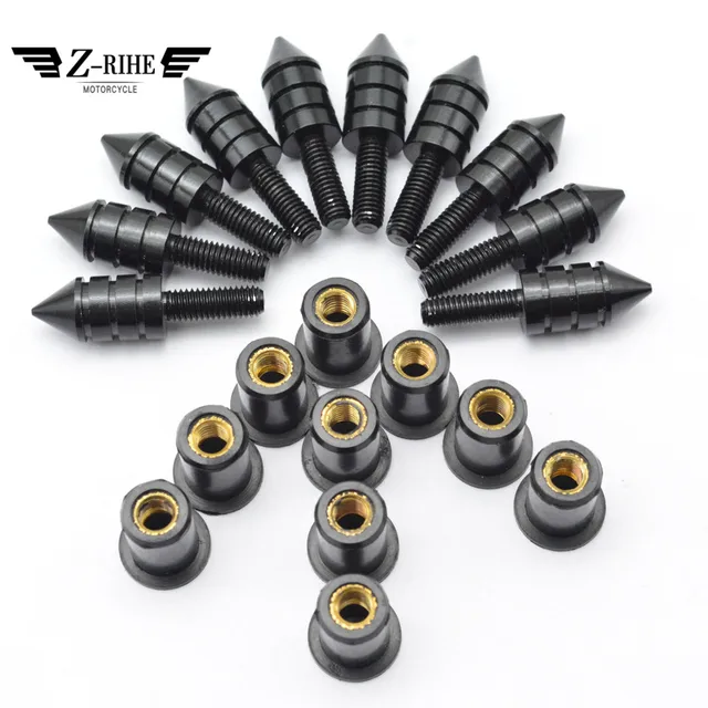 5mm Universal motorcycle Windshield Spike Bolts Screw Nuts for ktm