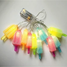 Светодиодный фонарь для мороженого, свадебная гирлянда, сказочный свет, Рождественский светодиодный светильник, розовая гирлянда для девочек, для помещений, вечерние гирляндное освещение для сада