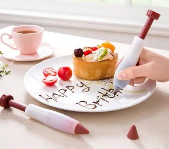 

Party Favors Cake Decorating Cutter Tools Biscuit Cookie Pastry Icing Decoration Syringe Chocolate Plate Pen Tool