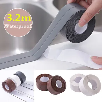 

PVC Waterproof Mildew Proof Adhesive Tape Kitchen Sink Joint Crevice Sticker Bathroom Toilet Corner Gap Line Sticker