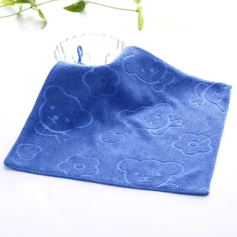 YWHUANSEN 25*25 см полотенце из микрофибры для детей, мягкое удобное детское полотенце для рук, маленькие милые детские вещи для ванной - Цвет: Синий