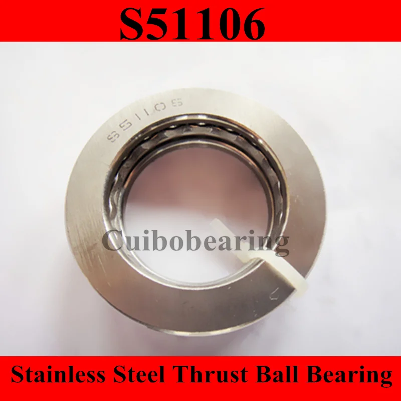 

51106 stainless steel thrust ball bearing S51106 30x47x11mm 30*47*11mm