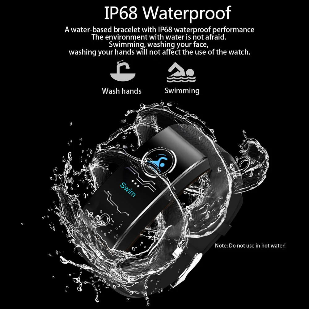 QW18 фитнес Браслет Смарт браслет шагомер монитор сердечного ритма IP68